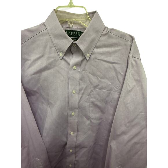 Polo Ralph Lauren Button Down Mens 16 1/2 34/35 Lavender Purple no iron Preppy - Picture 4 of 4